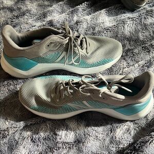 New Balance Gray and Teal Athletic Shoes
